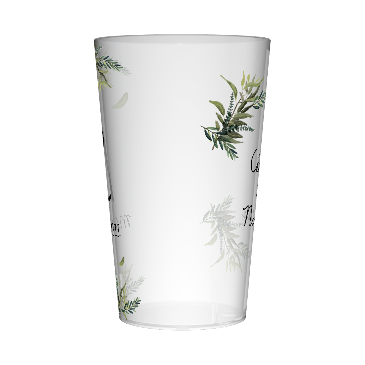 Gobelet personnalisé Mariage Feuilles 2