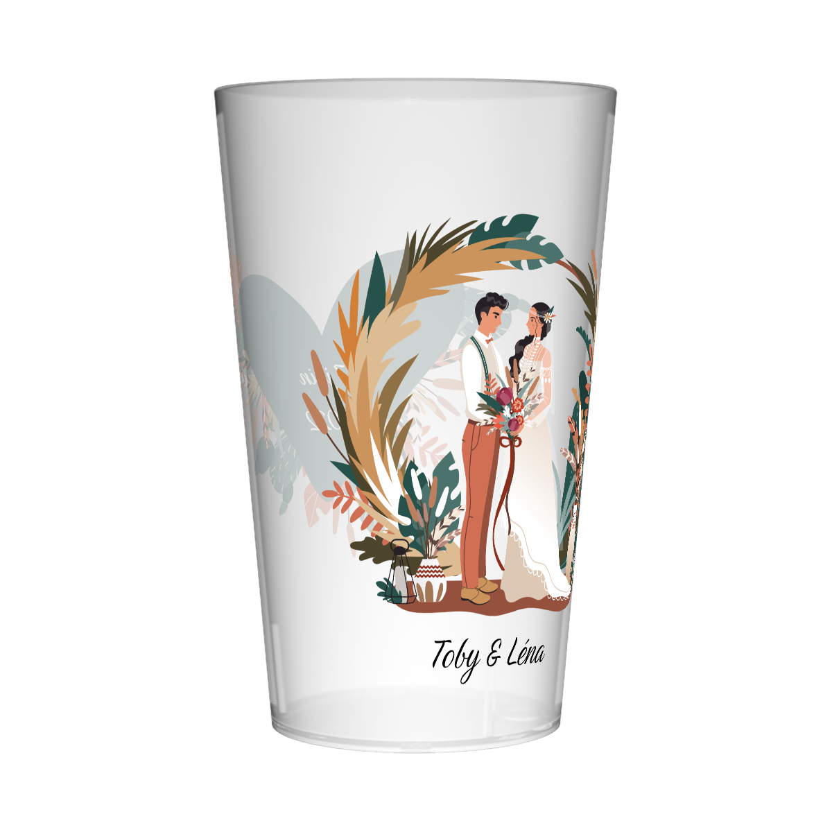 Gobelet personnalisé Mariage Feuillage