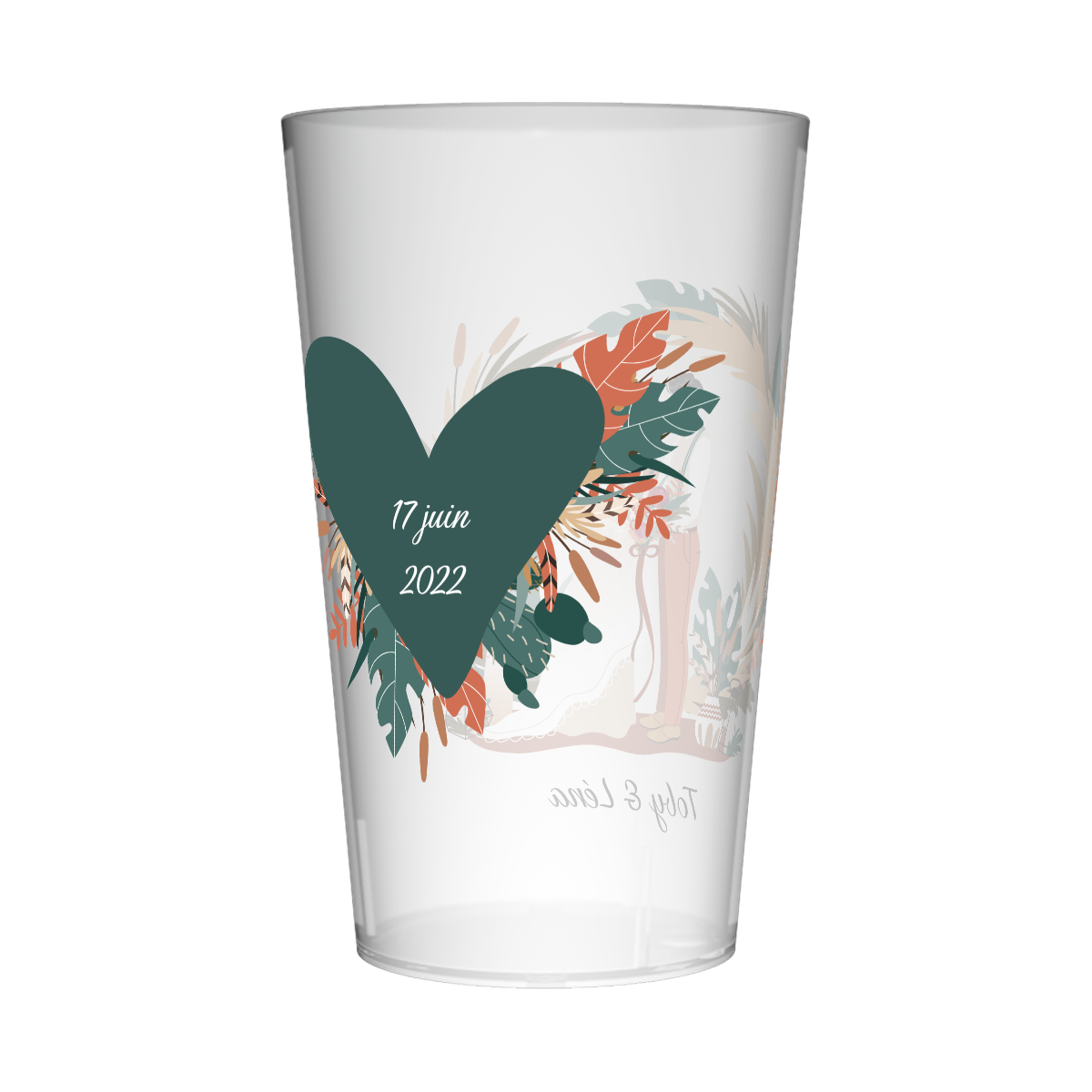 Gobelet personnalisé Mariage Feuillage 2