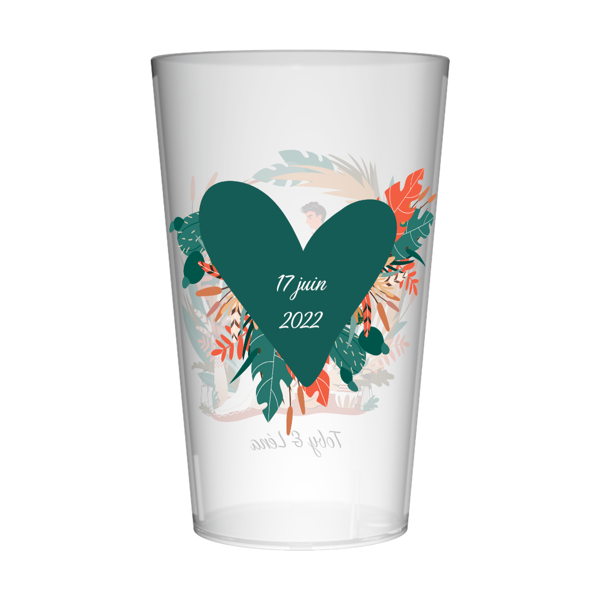 Gobelet personnalisé Mariage Feuillage 2