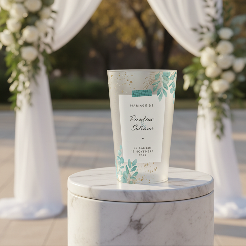 gobelet personnalise mariage post it