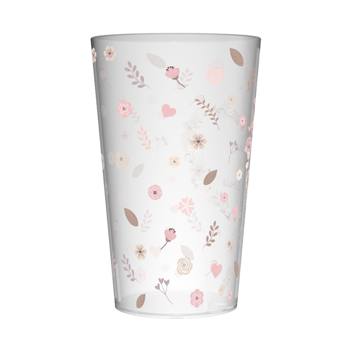 Gobelet personnalisé Mariage Coeur Fleuri 2