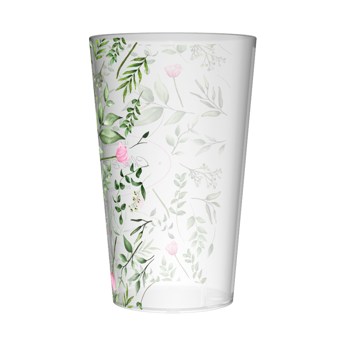 Gobelet personnalisé Mariage Roses & Feuilles 3