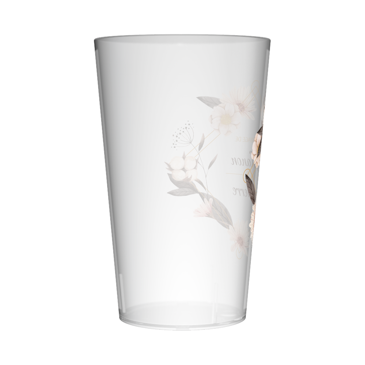 Gobelet personnalisé Mariage Losange de Fleurs 2