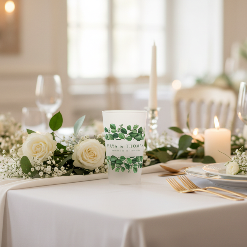 Gobelet personnalisé Mariage Nature ambiance