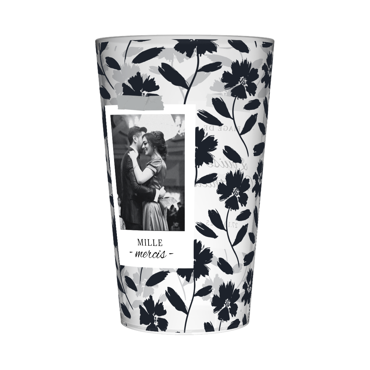 Gobelet personnalisé Mariage Cadre Blanc & Photo 2