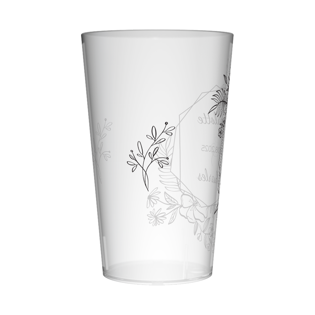 Gobelet personnalisé Mariage Design épuré 3