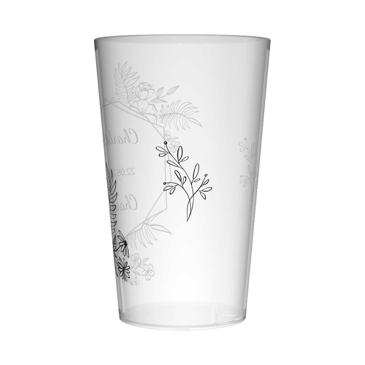 Gobelet personnalisé Mariage Design épuré 2