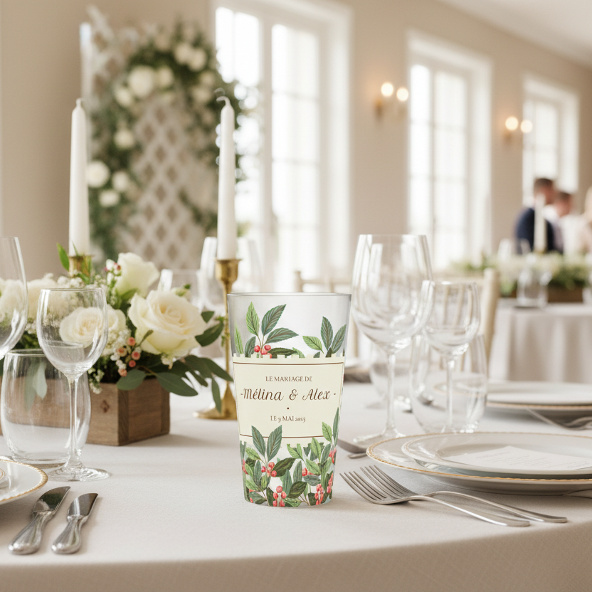 gobelet personnalise feuilles et baies