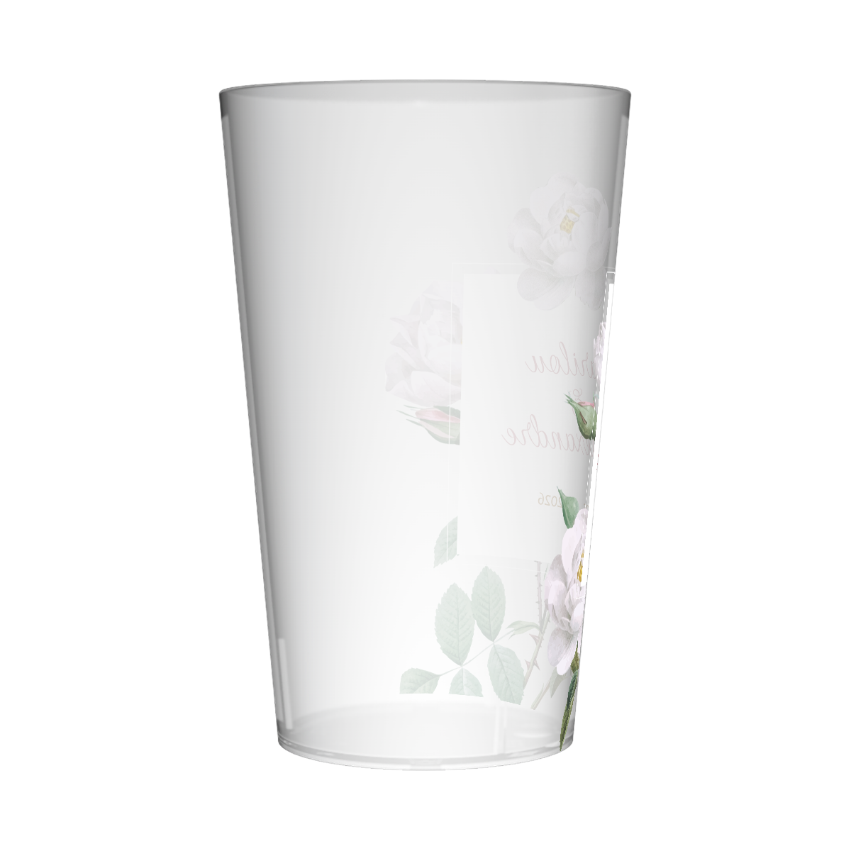 Gobelet personnalisé Mariage Pivoine Blanche 2