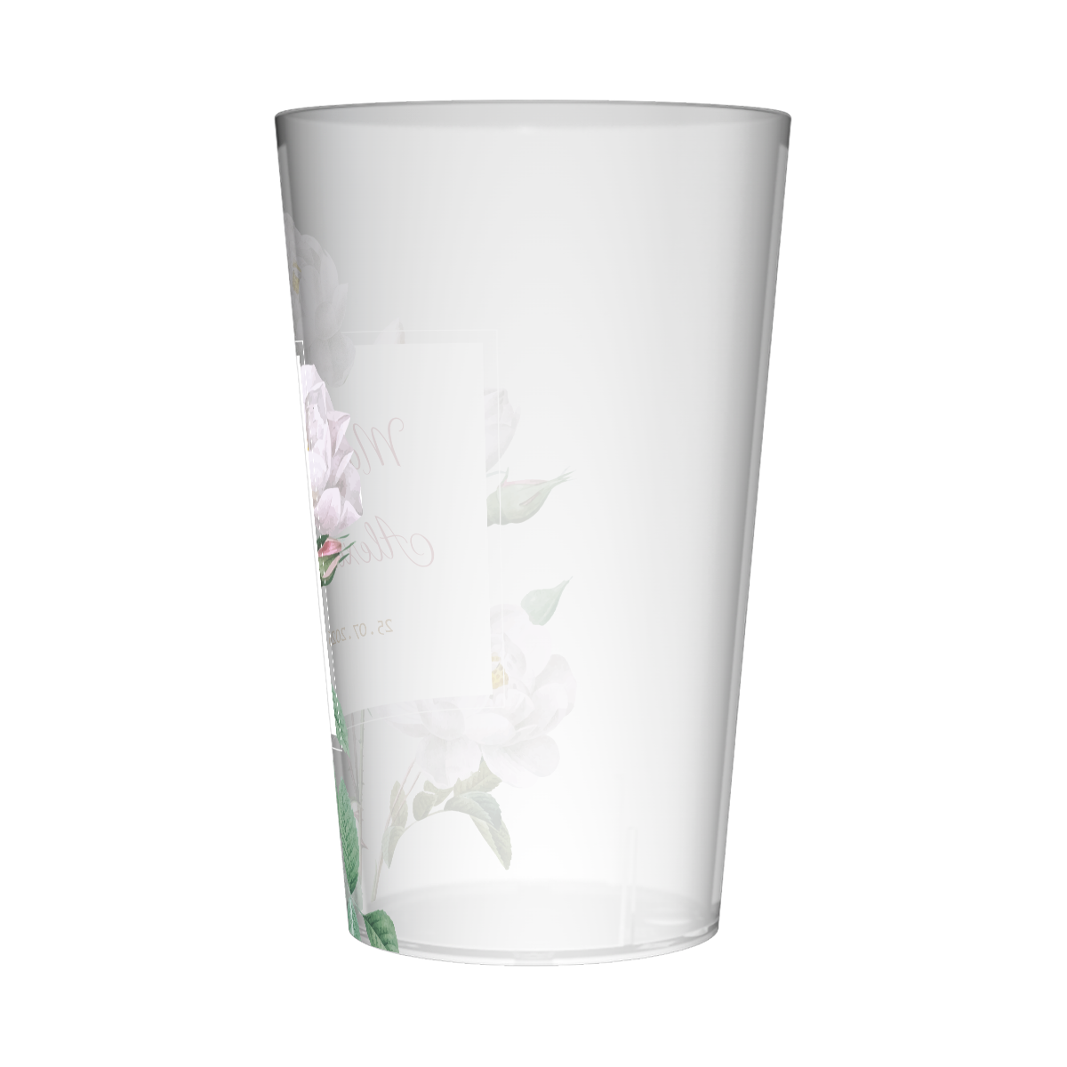 Gobelet personnalisé Mariage Pivoine Blanche 3