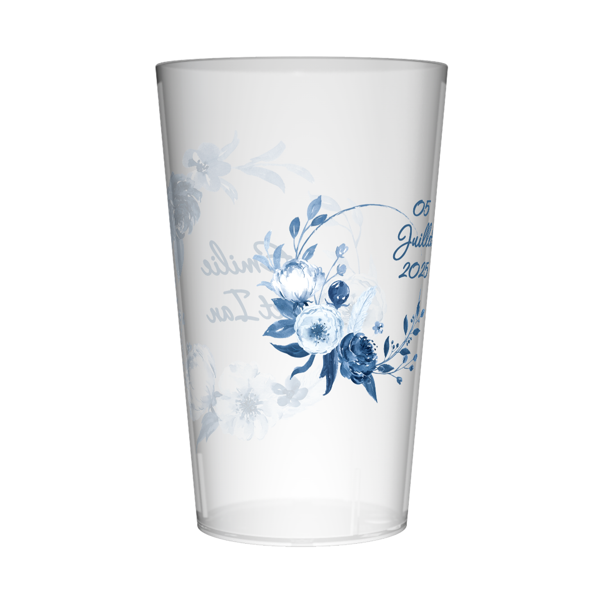 Gobelet personnalisé Mariage Fleur Bleue 2