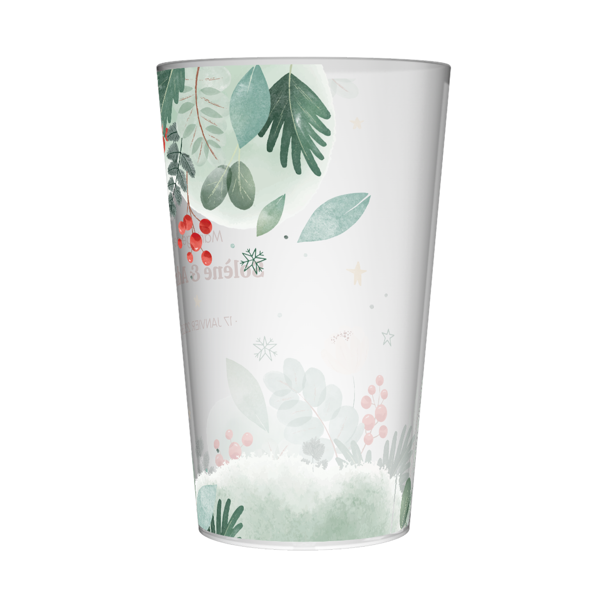 Gobelet personnalisé Mariage Rouge & Vert 3