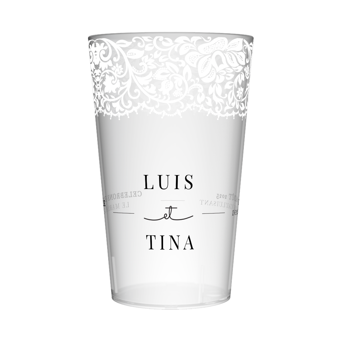 Gobelet à Personnaliser pour Mariage, Eco Cup en Plastique (25 Gobelet à Personnaliser pour Mariage, Eco Cup en Plastique (25