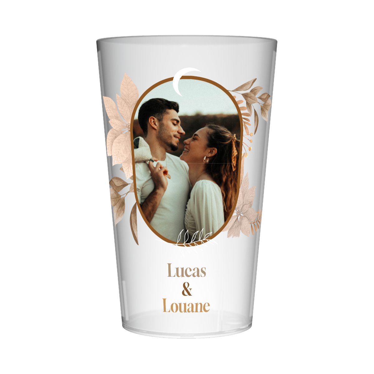 Gobelet personnalisé Mariage Photo & Feuillages
