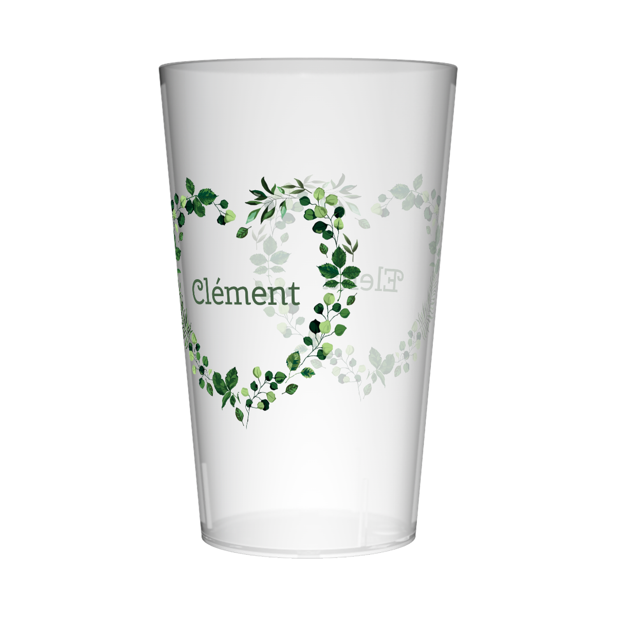 Gobelet personnalisé Mariage Cœur Nature 2