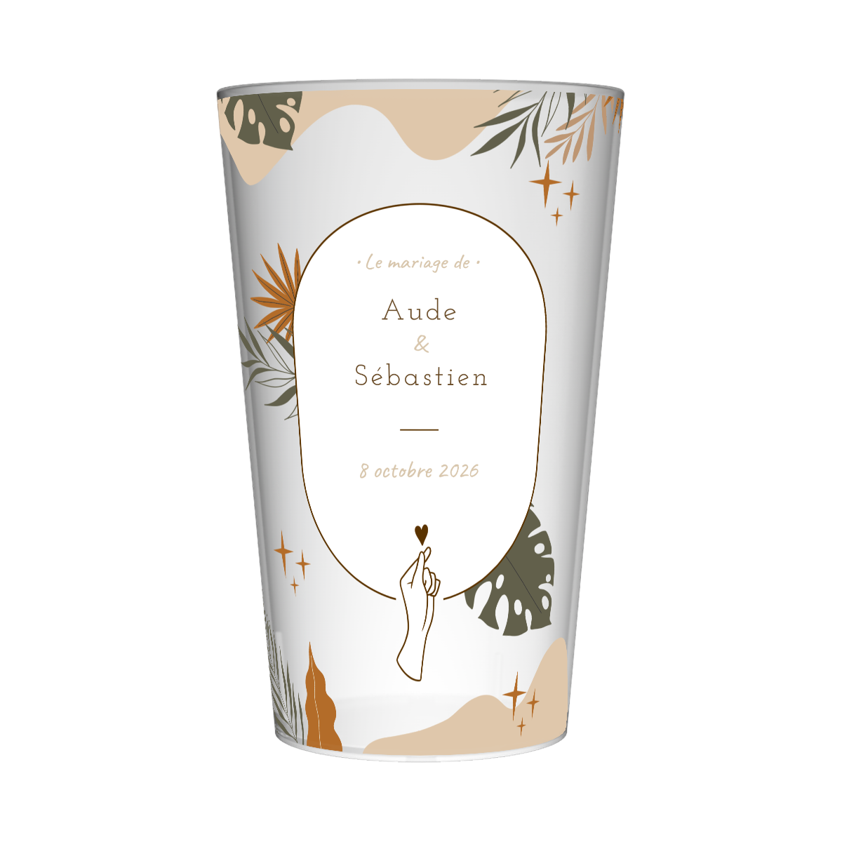 Gobelet personnalisé Mariage Automnal
