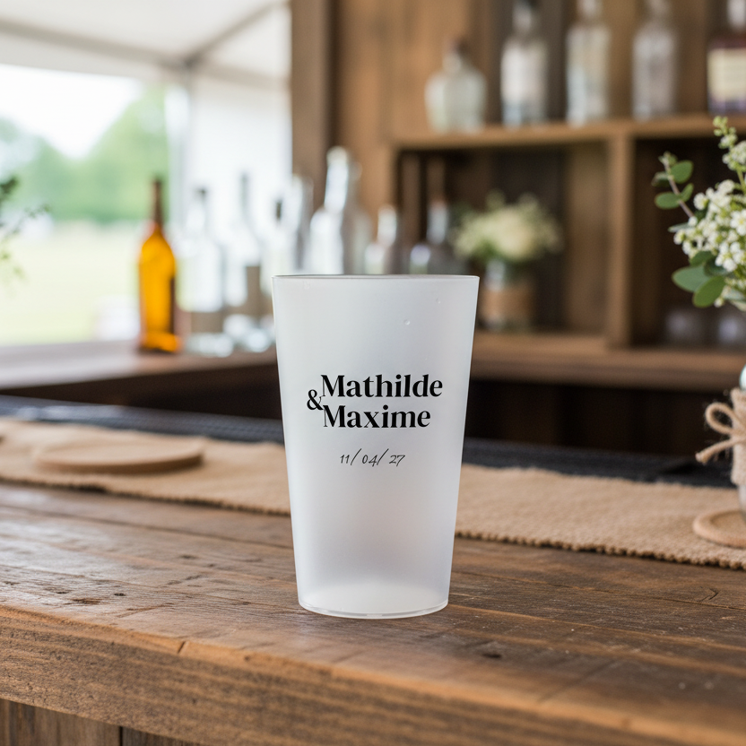 gobelet personnalise mariage epure