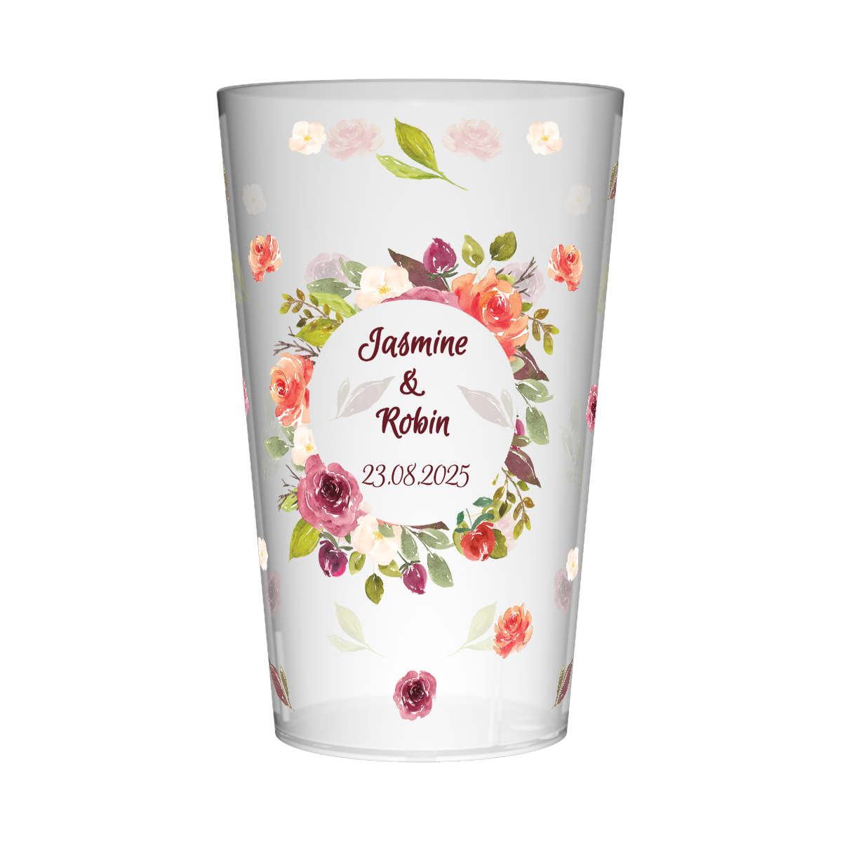 Gobelet personnalisé Mariage Ornement Floral