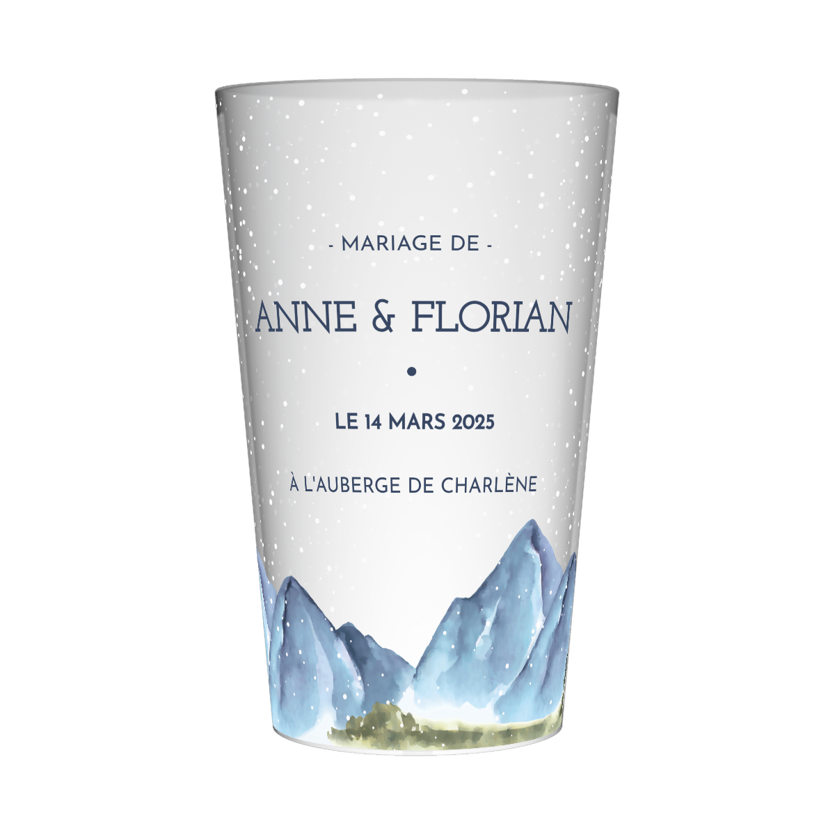 Gobelet personnalisé Mariage Montagne