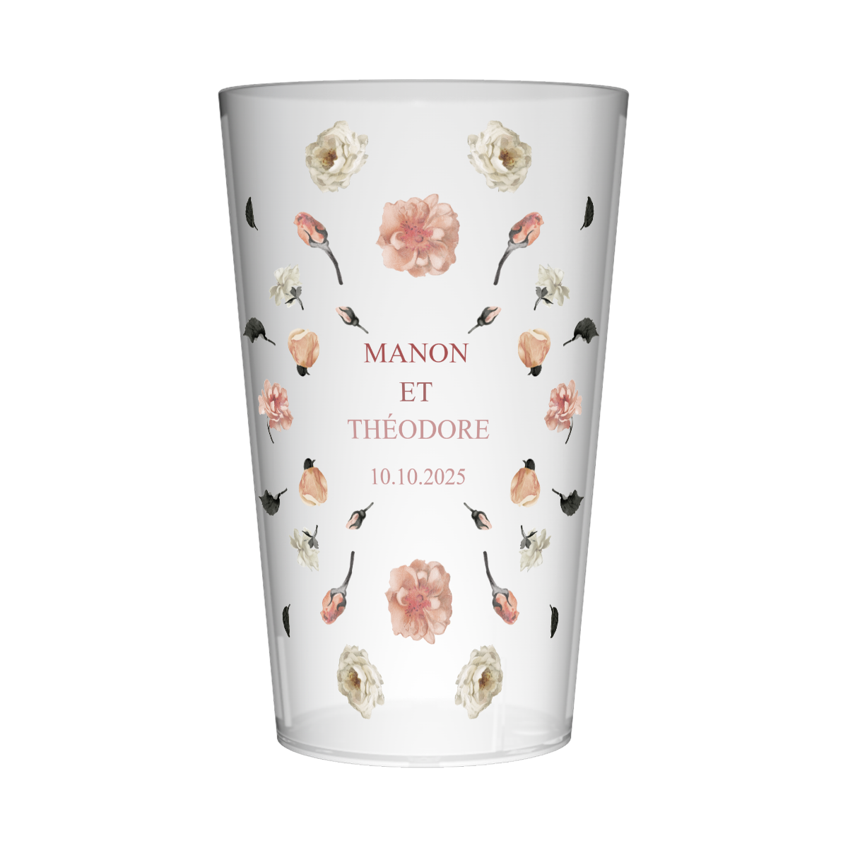 Gobelet personnalisé Mariage Poétique