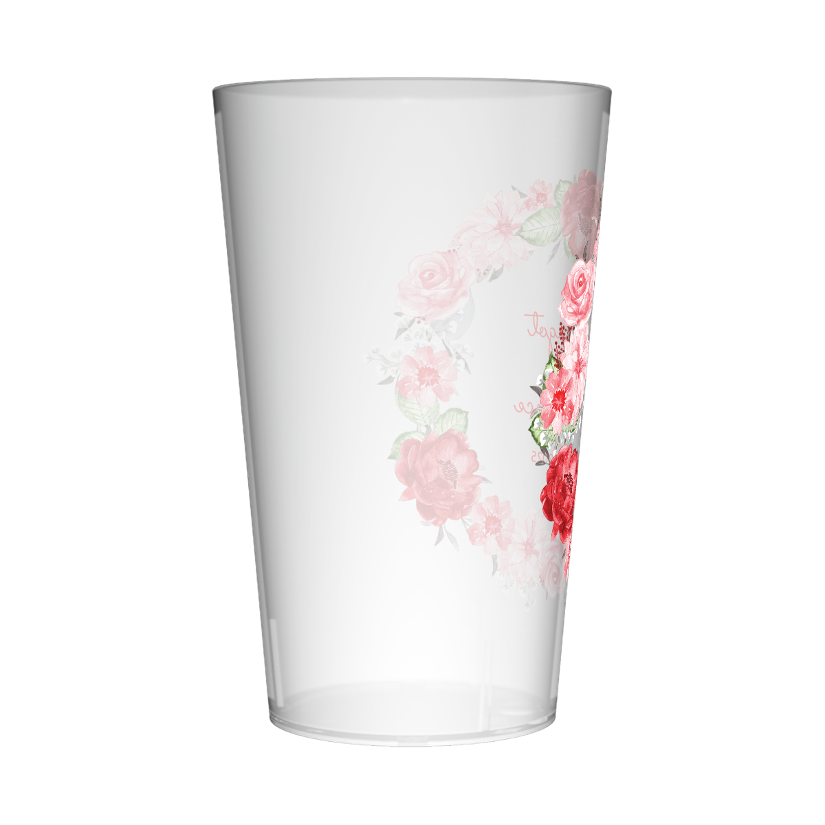Gobelet personnalisé Mariage Couronne de Fleurs Rouges 2