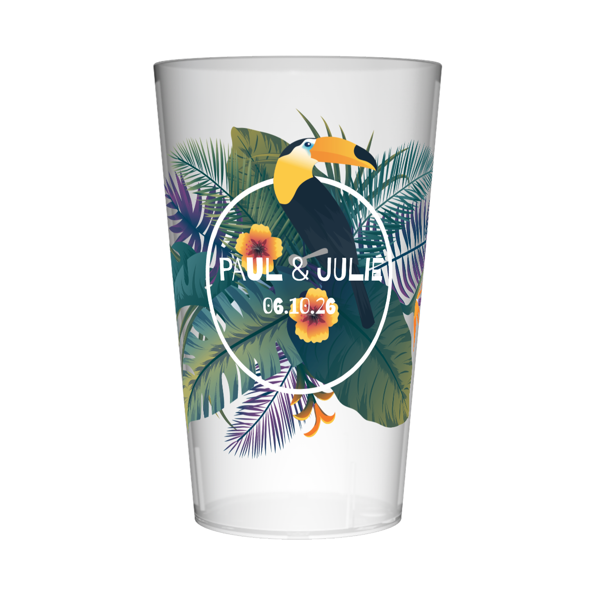 Gobelet personnalisé Mariage Tropical