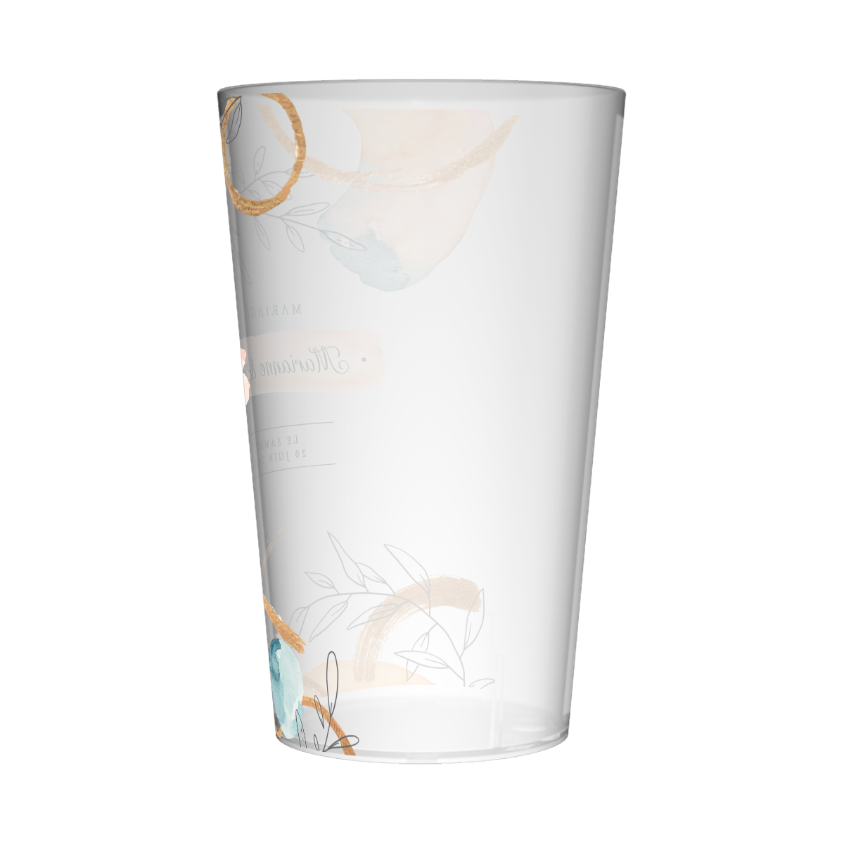 Gobelet personnalisé Mariage Aquarelle 2