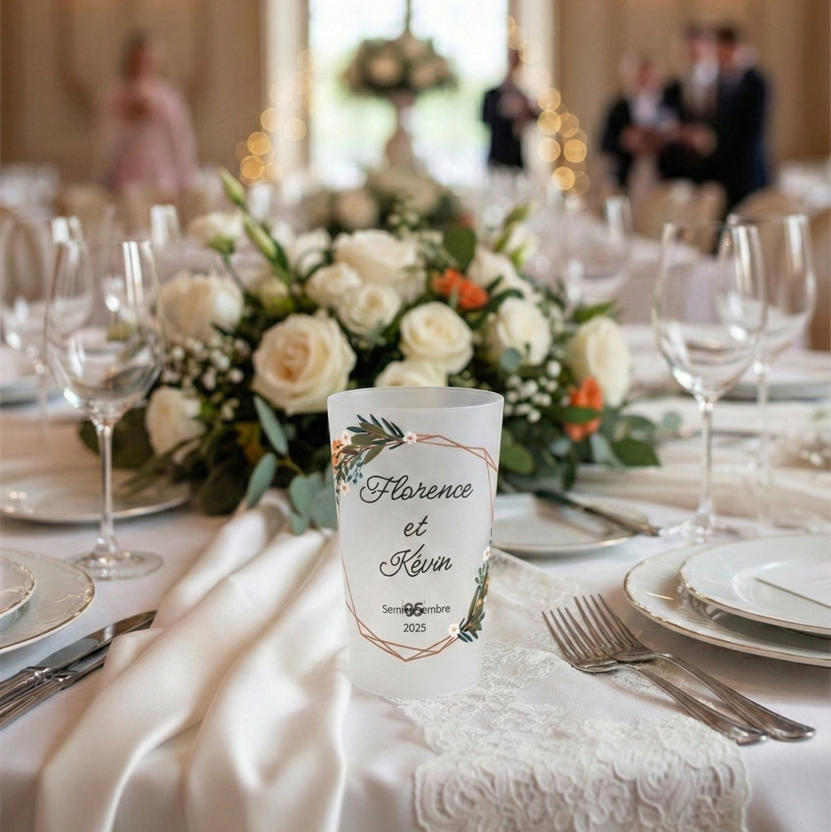 gobelet personnalise mariage flowers