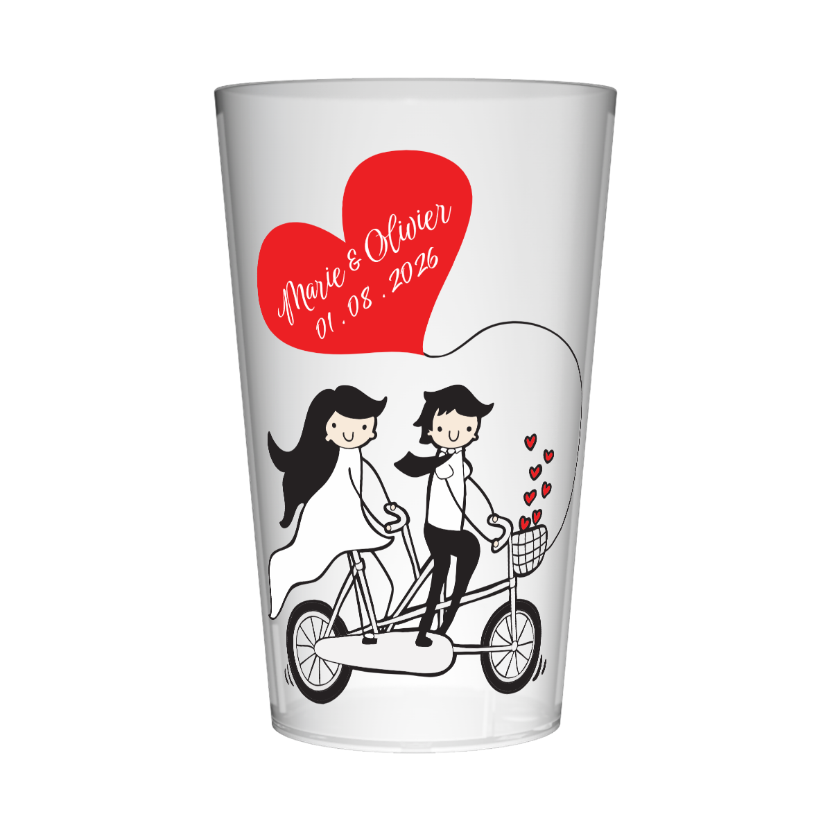 Gobelet personnalisé Mariage Bike