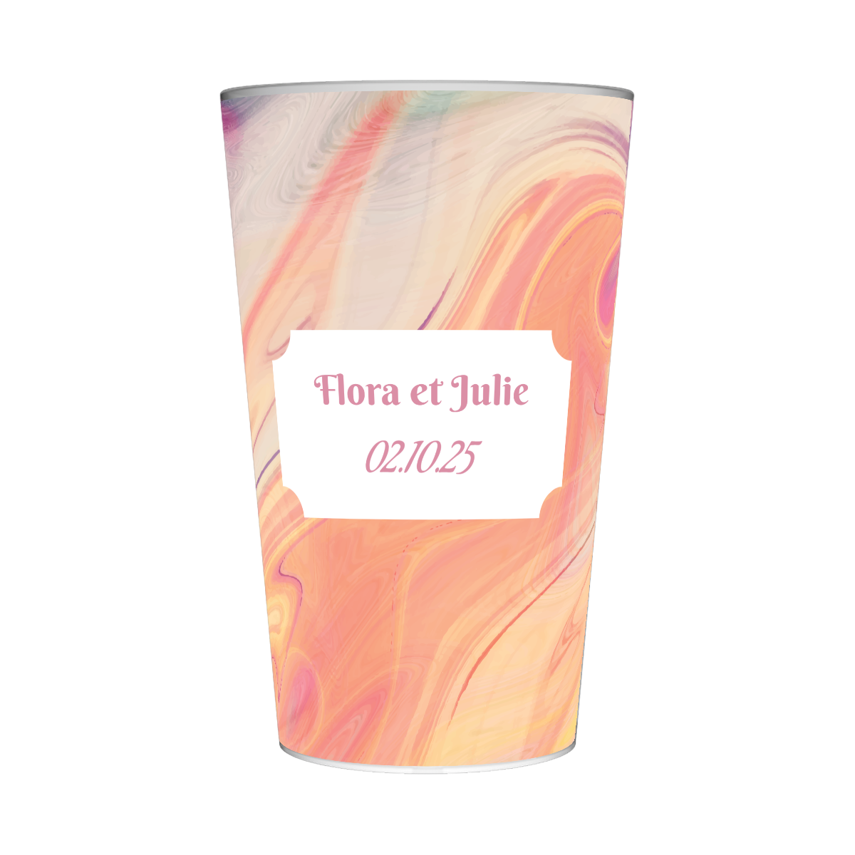 Gobelet personnalisé Mariage Coloré
