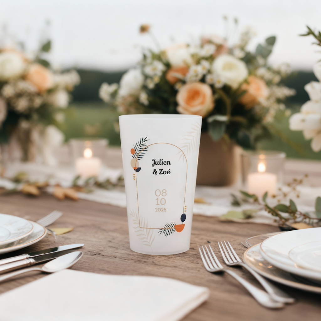 Gobelet personnalisé Mariage Love ambiance