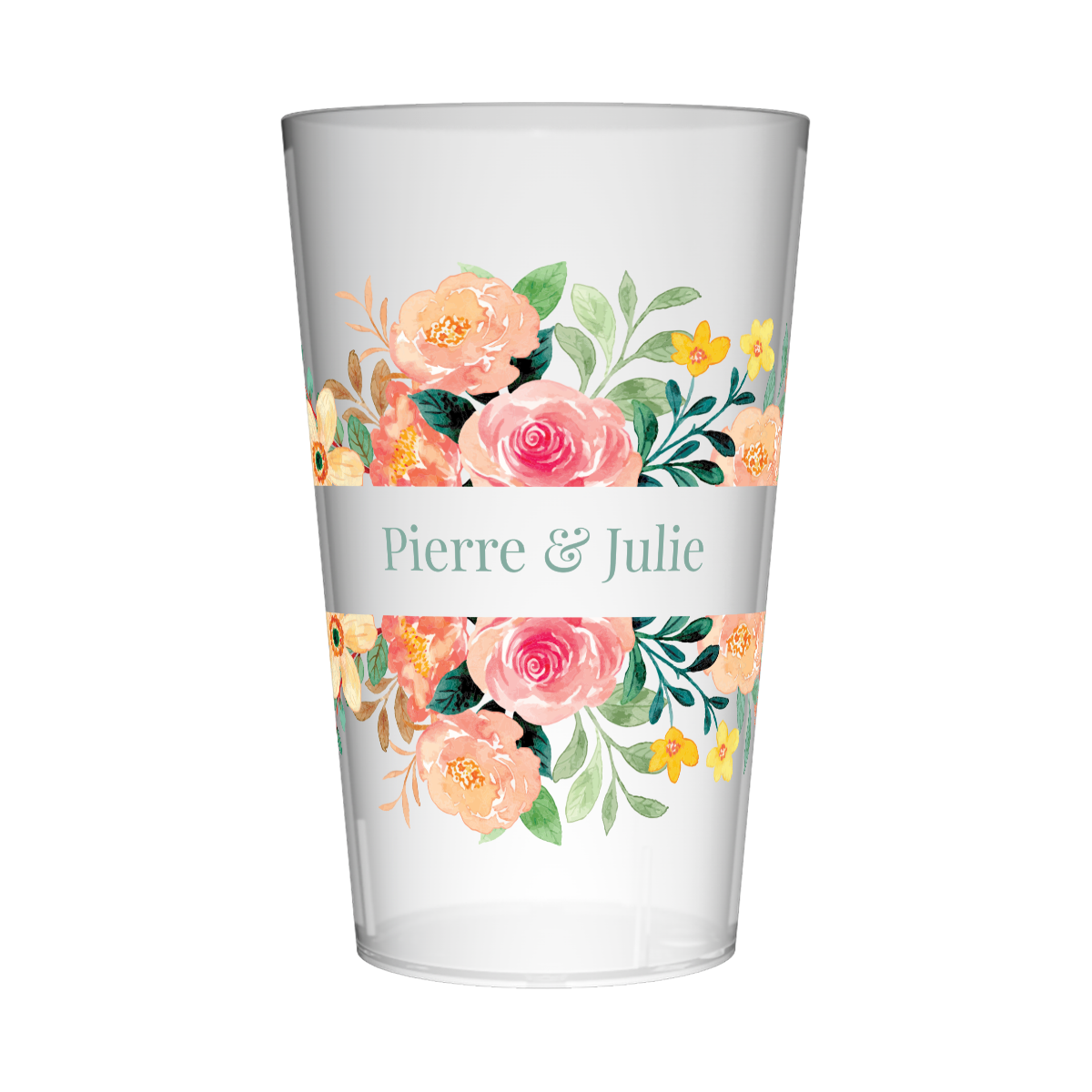 Gobelet personnalisé Mariage Bouquet Coloré