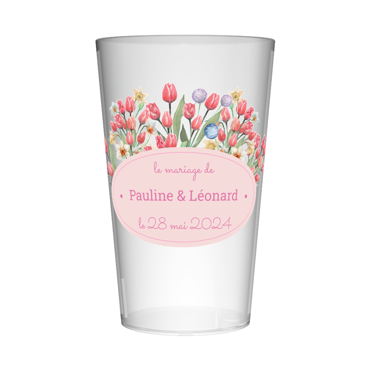 Gobelet personnalisé Mariage Bouquets