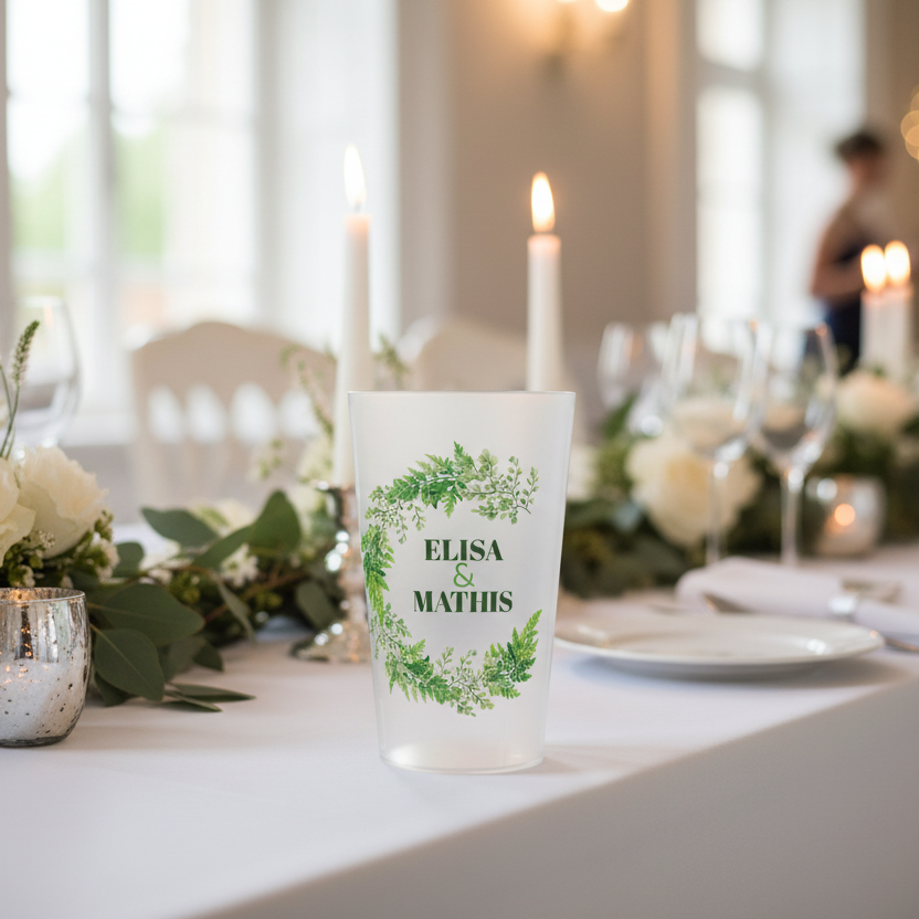 gobelet personnalise mariage vert