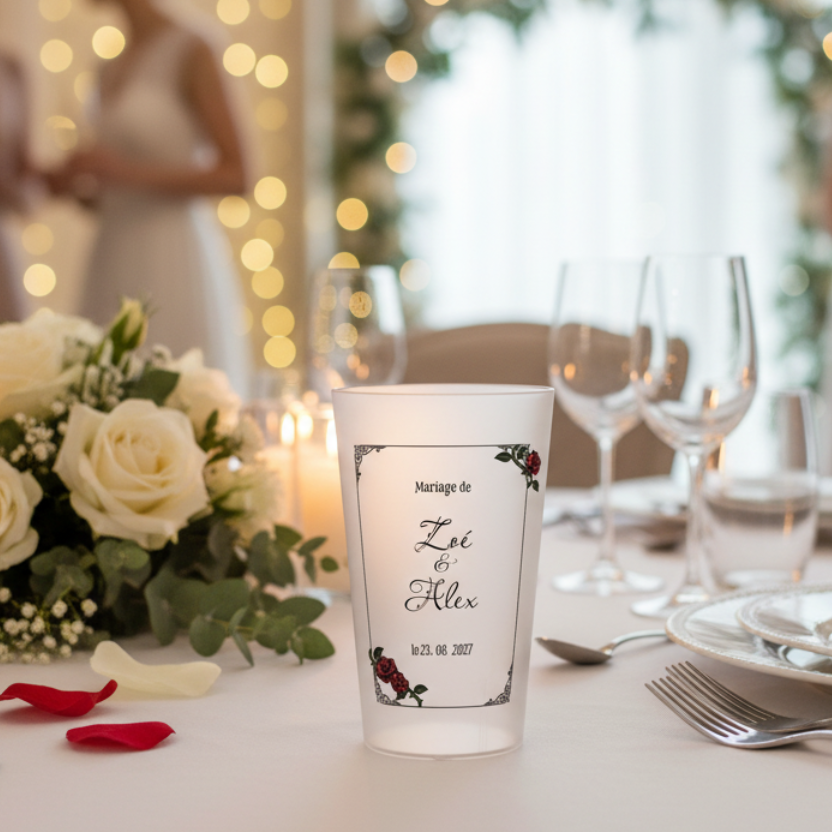 gobelet personnalise mariage guitare