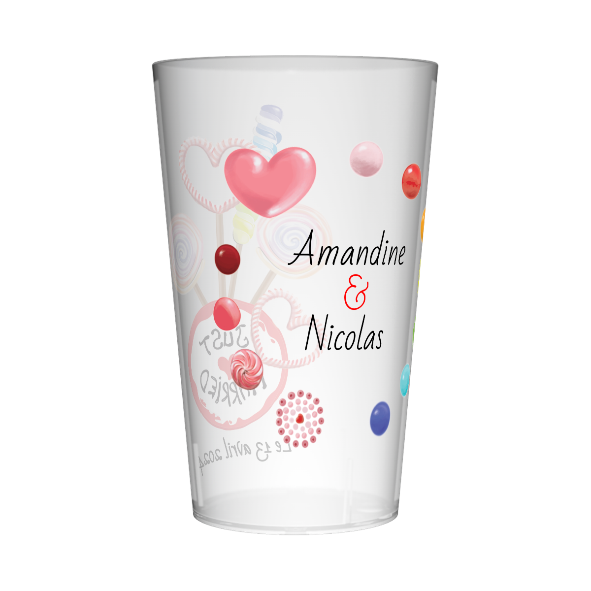 Gobelet personnalisé Mariage Candy Bar