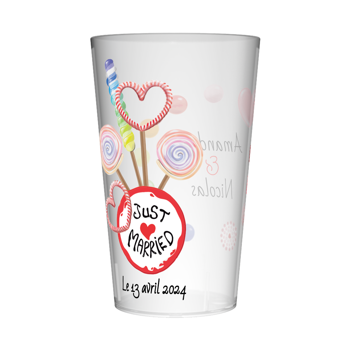Gobelet personnalisé Mariage Candy Bar 2