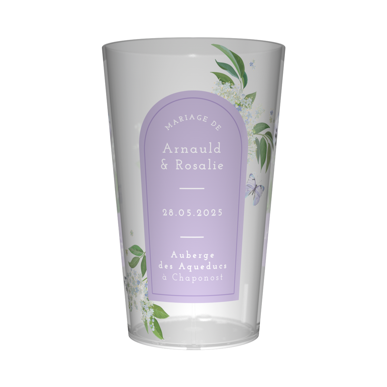 gobelet personnalise mariage papillon