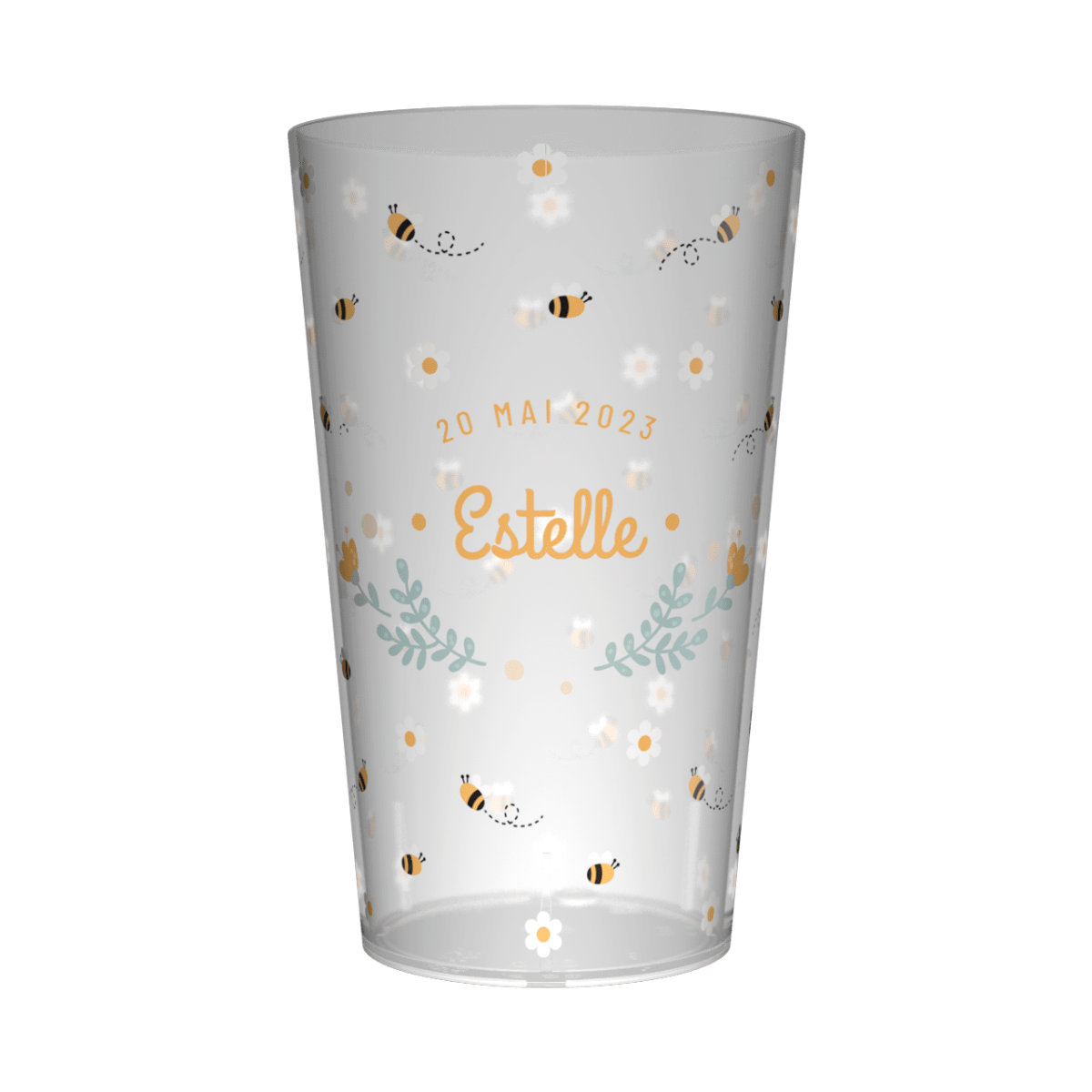 Gobelet personnalisé Naissance Abeille