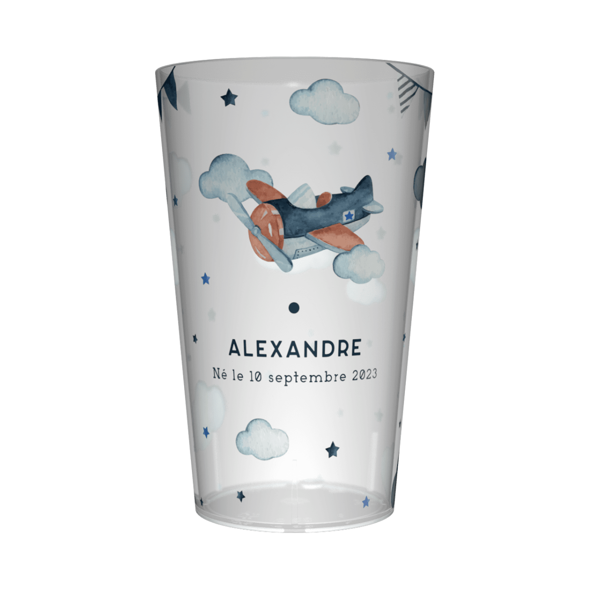 Gobelet personnalisé Naissance Avion