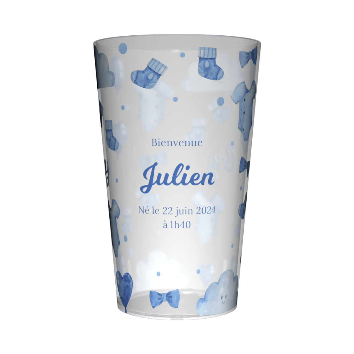 Gobelet personnalisé Naissance Accessoires Bleus