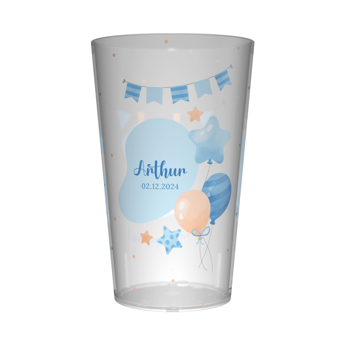Gobelet personnalisé Naissance Ballons Garçon