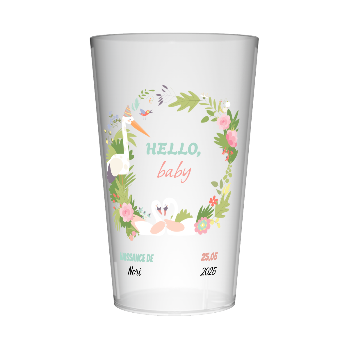 Gobelet personnalisé Naissance Champêtre