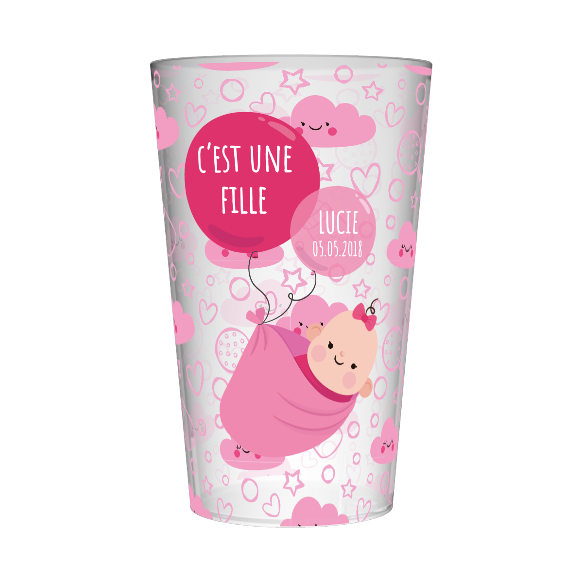 Gobelet personnalisé Naissance Fille