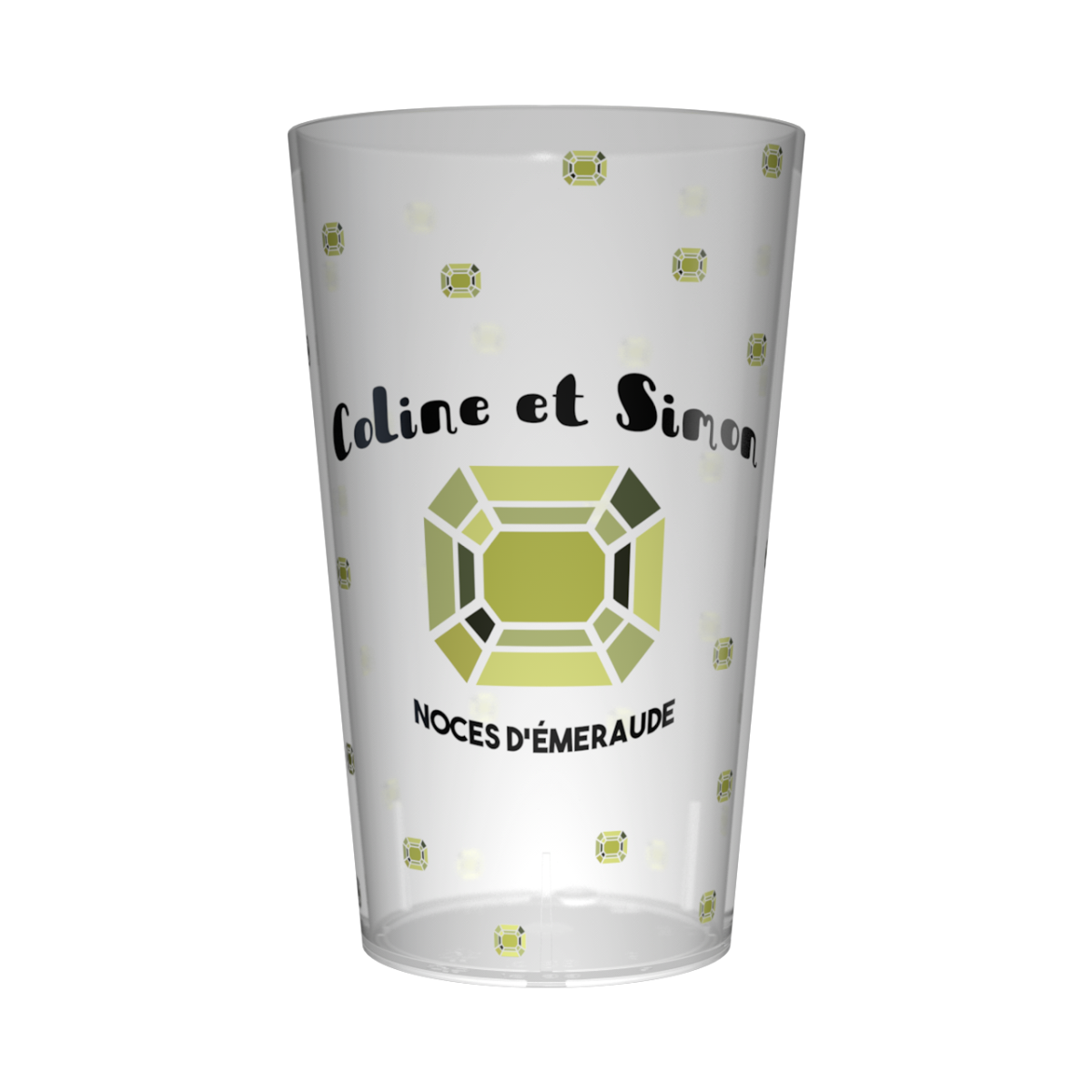 Gobelet personnalisé Noces d'émeraude