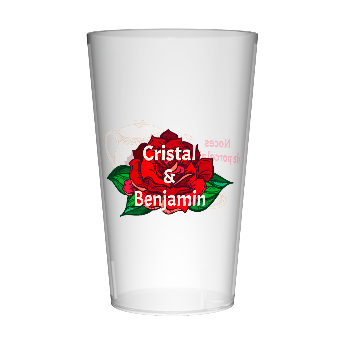 Gobelet personnalisé Noces 20 ans