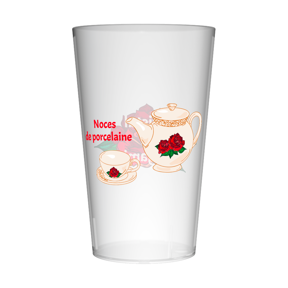 Gobelet personnalisé Noces 20 ans 2