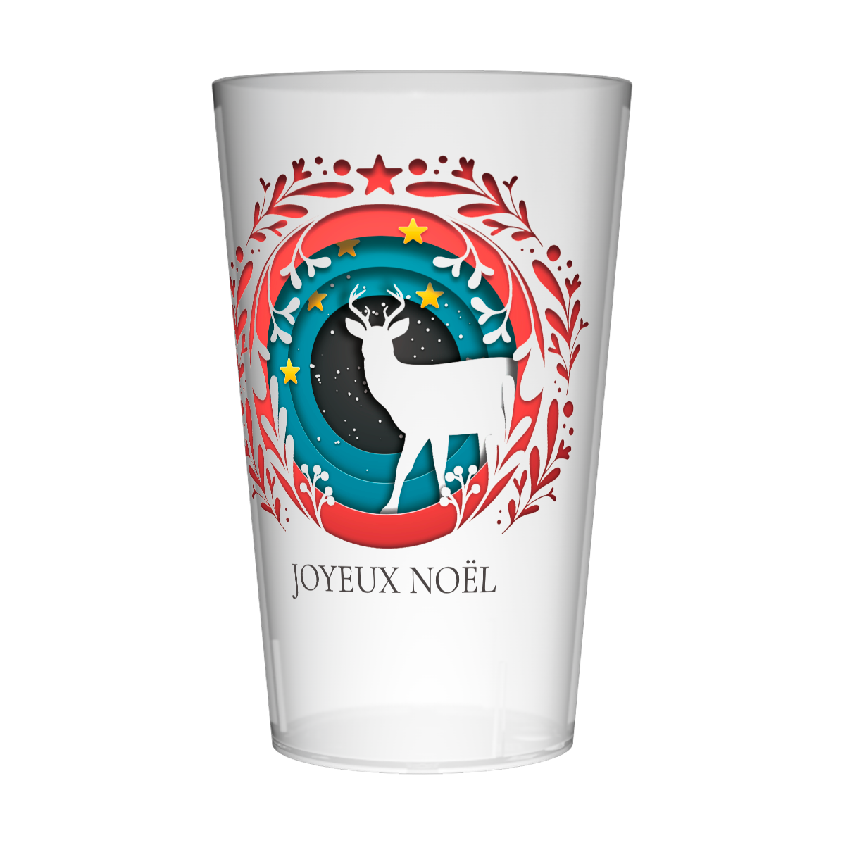 Gobelet personnalisé Noël Renne