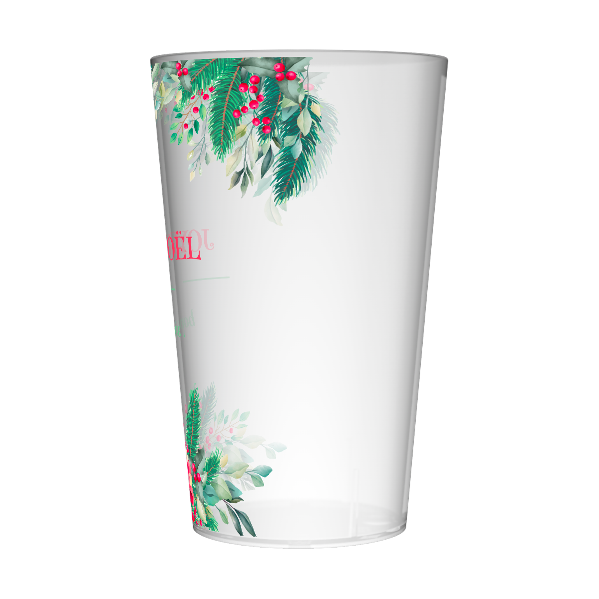 Gobelet personnalisé Noël Houx 2